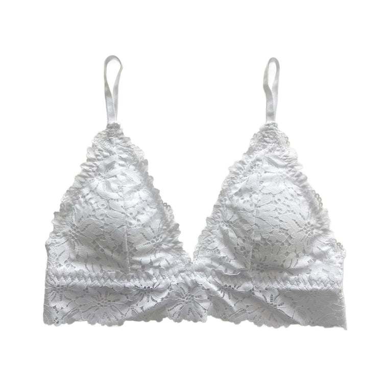 White Floral Lace Bralette