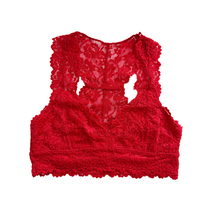 Red Lace Racerback Bralette
