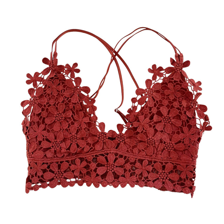 Rust Daisy Lace Bralette