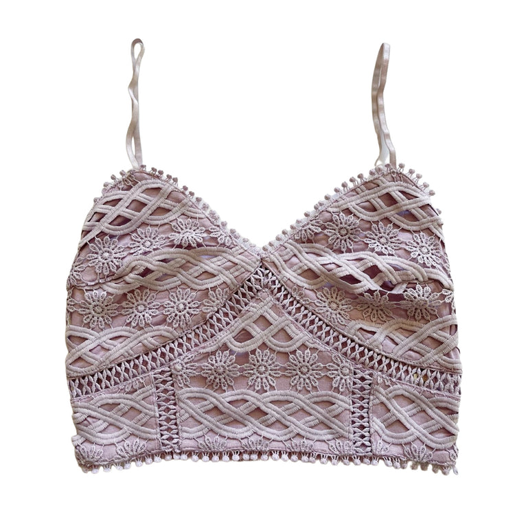 Light Mauve Crochet Lace Bralette