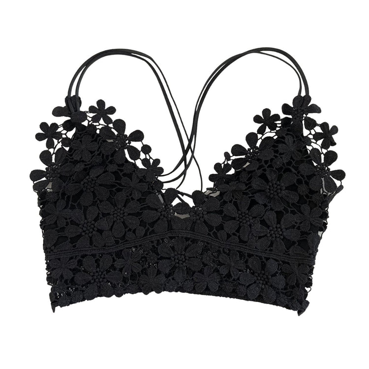 Black Daisy Lace Bralette | Daisy Lace Bralette | Lani + Kei