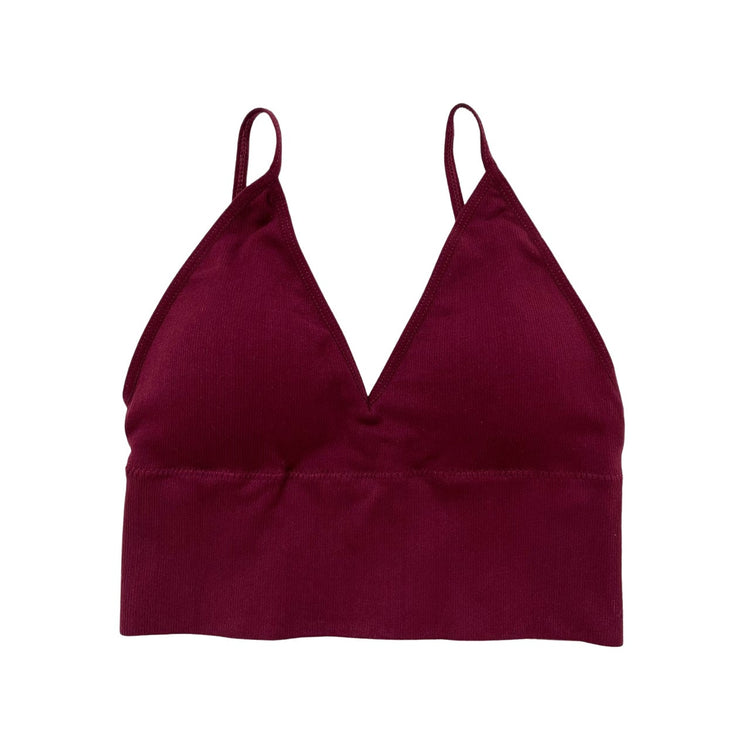 Wine Seamless Longline Bralette