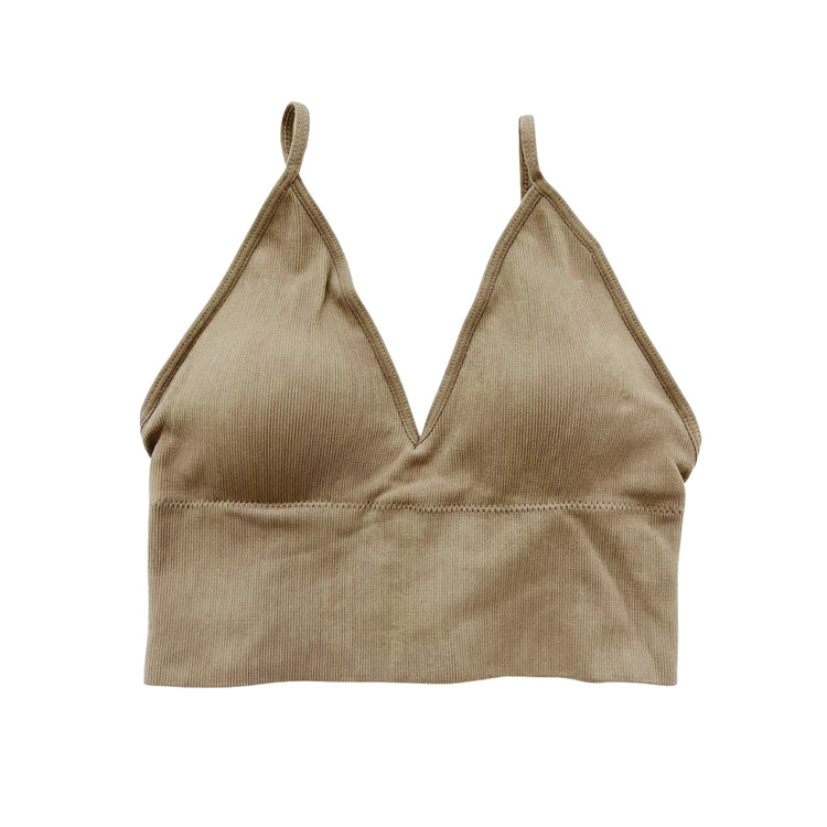 Taupe Seamless Longline Bralette