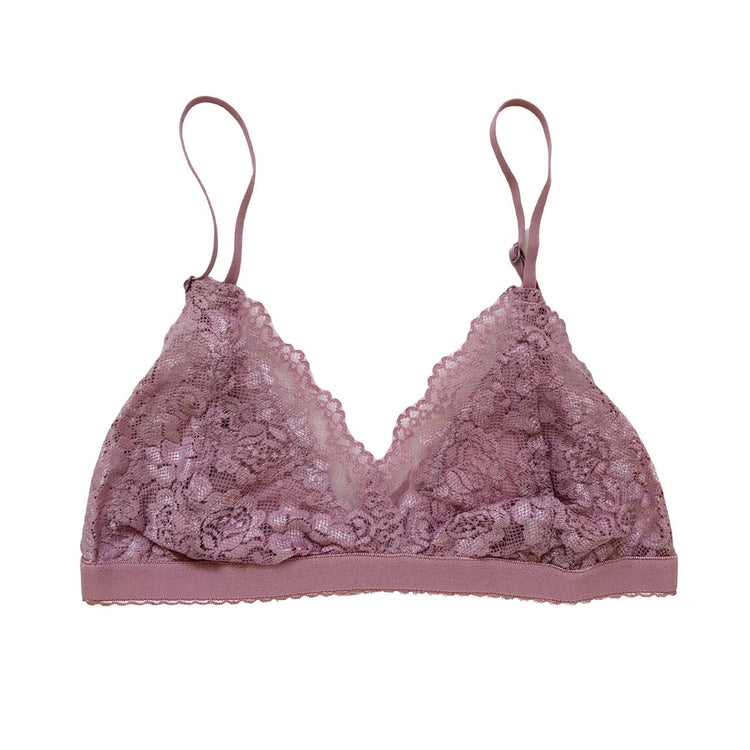 Mauve Lace Triangle Bralette - 1215 Clothing