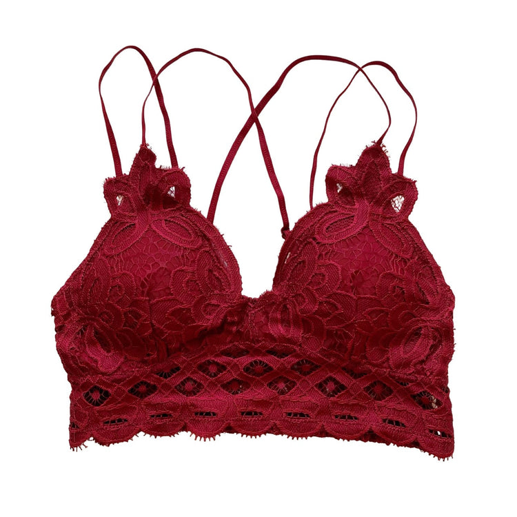 Ruby Red Crochet Bralette