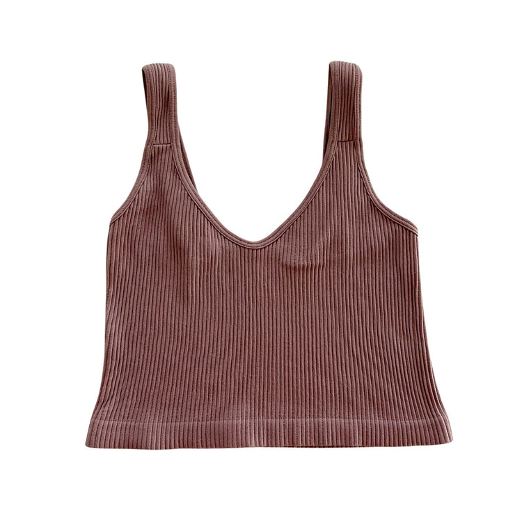 Lavender Stretchy Ribbed Tank Top