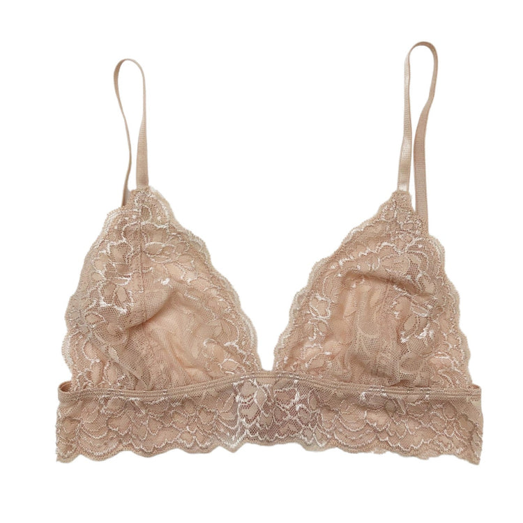 Beige Lace Scalloped Bralette | Lani + Kei