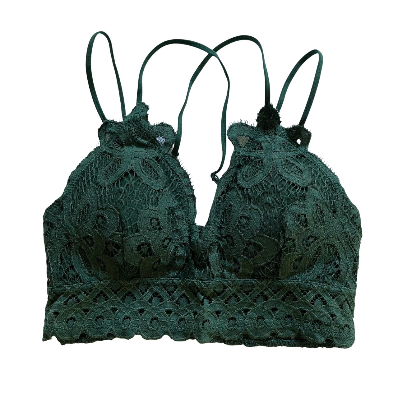 Hunter Green Crochet Bralette