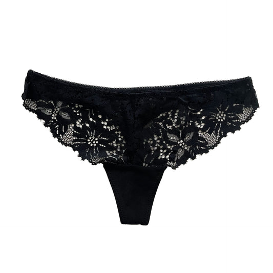 Black Floral Panty