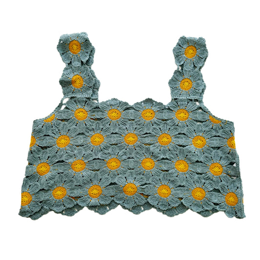 Bluestone Daisy Crochet Tank Top