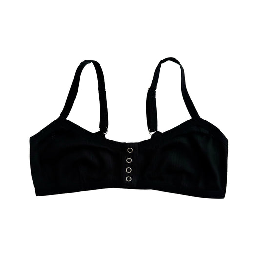 Black Pointelle Knit Bralette