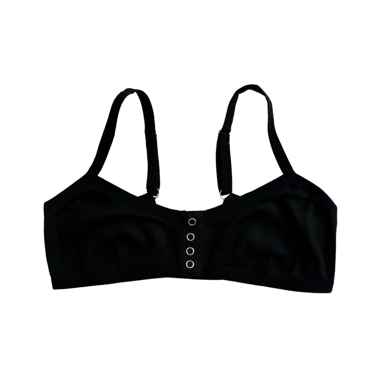 Black Pointelle Knit Bralette