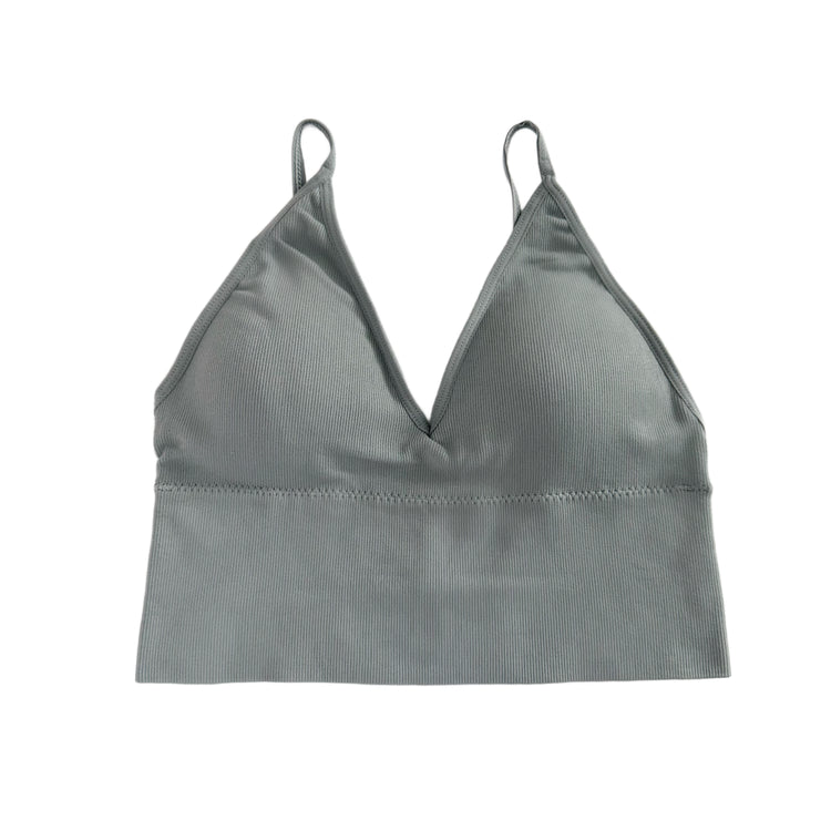 Light Grey Seamless Longline Bralette