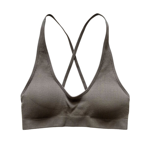 Mink Seamless Ribbed Cross Back Bralette