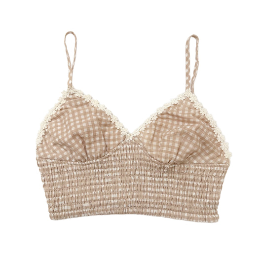 Mocha Gingham Plaid Bralette