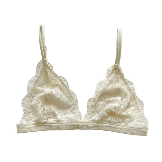 Ivory Triangle Floral Lace Bralette