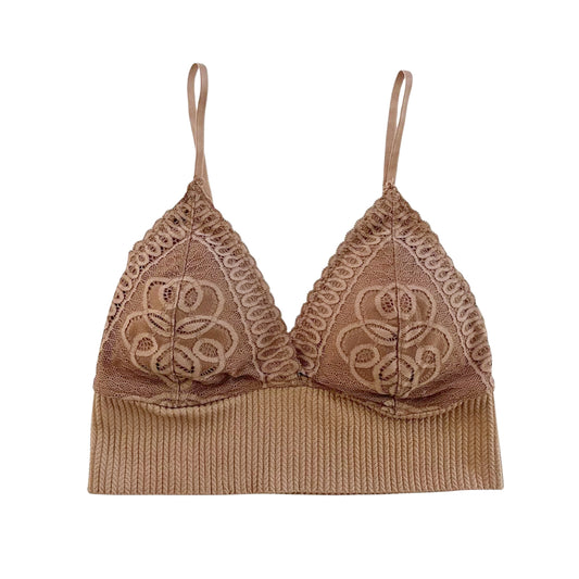 Mocha Floral Longline Bralette