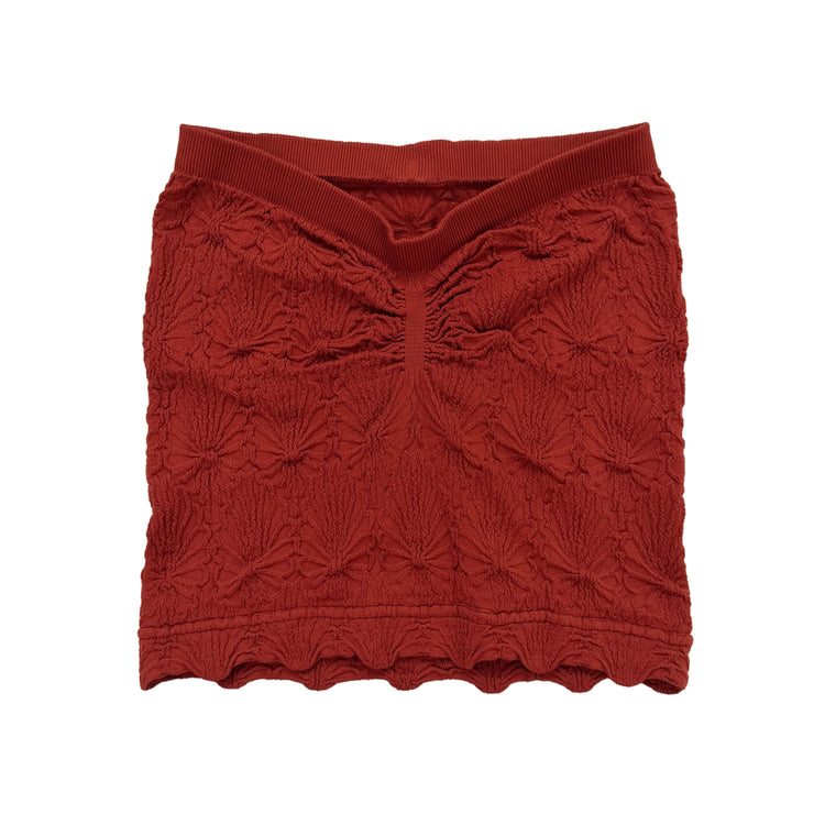 Burnt Orange Lace Textured Tube Top Bralette