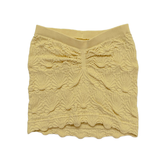 Pale Yellow Lace Textured Tube Top Bralette