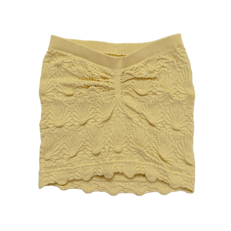 Pale Yellow Lace Textured Tube Top Bralette