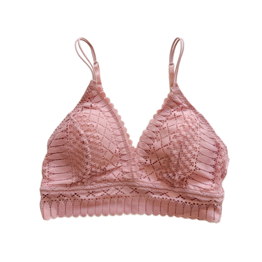Pale Mauve Lace Longline Bralette