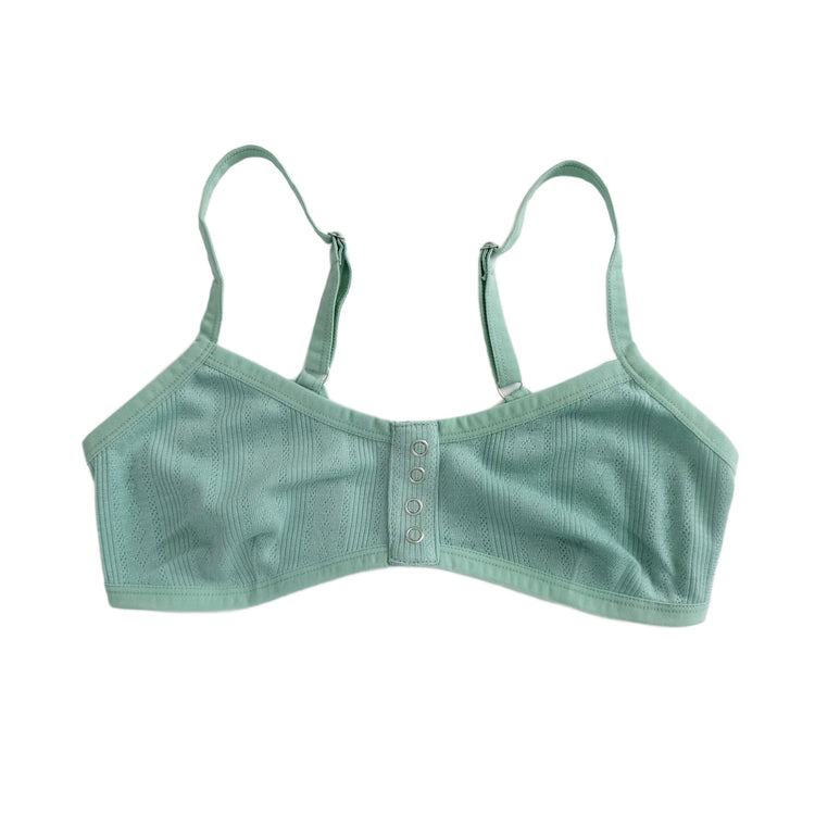 Sage Pointelle Knit Bralette
