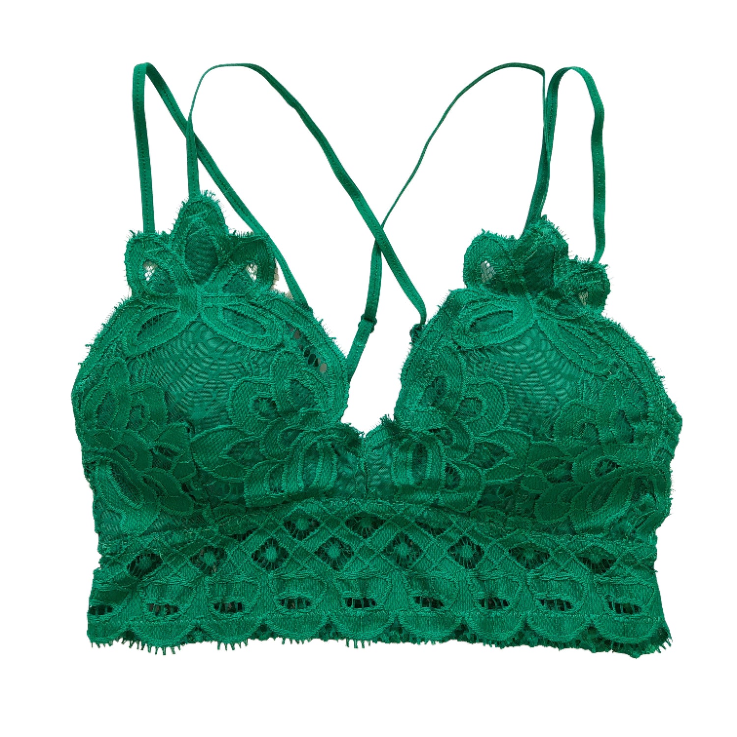 Emerald Green Crochet Bralette