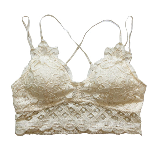 Plus Size Ivory Crochet Bralette - 1215 Clothing