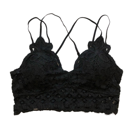 Plus Size Black Crochet Bralette - 1215 Clothing