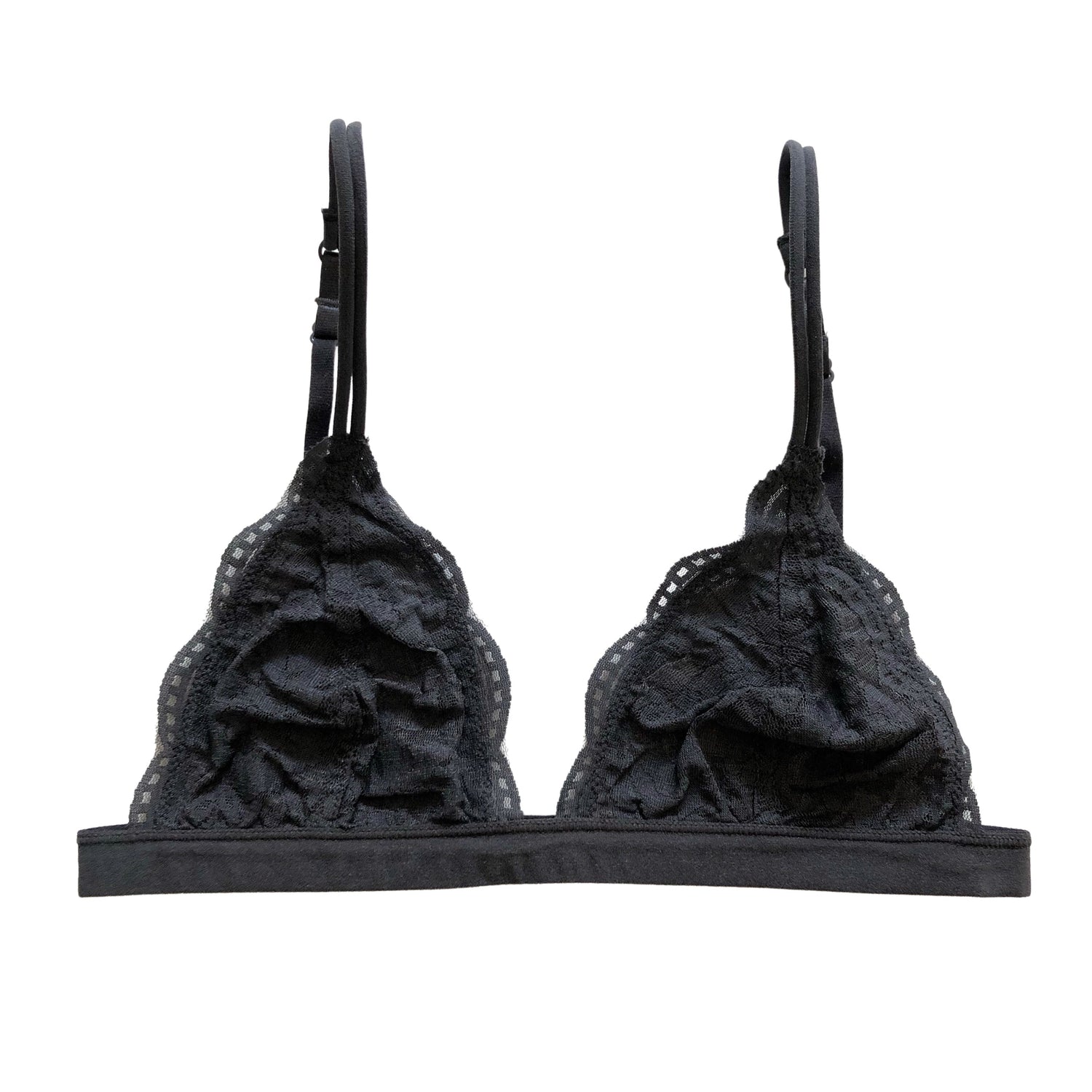 Charcoal Lace Triangle Bralette - 1215 Clothing