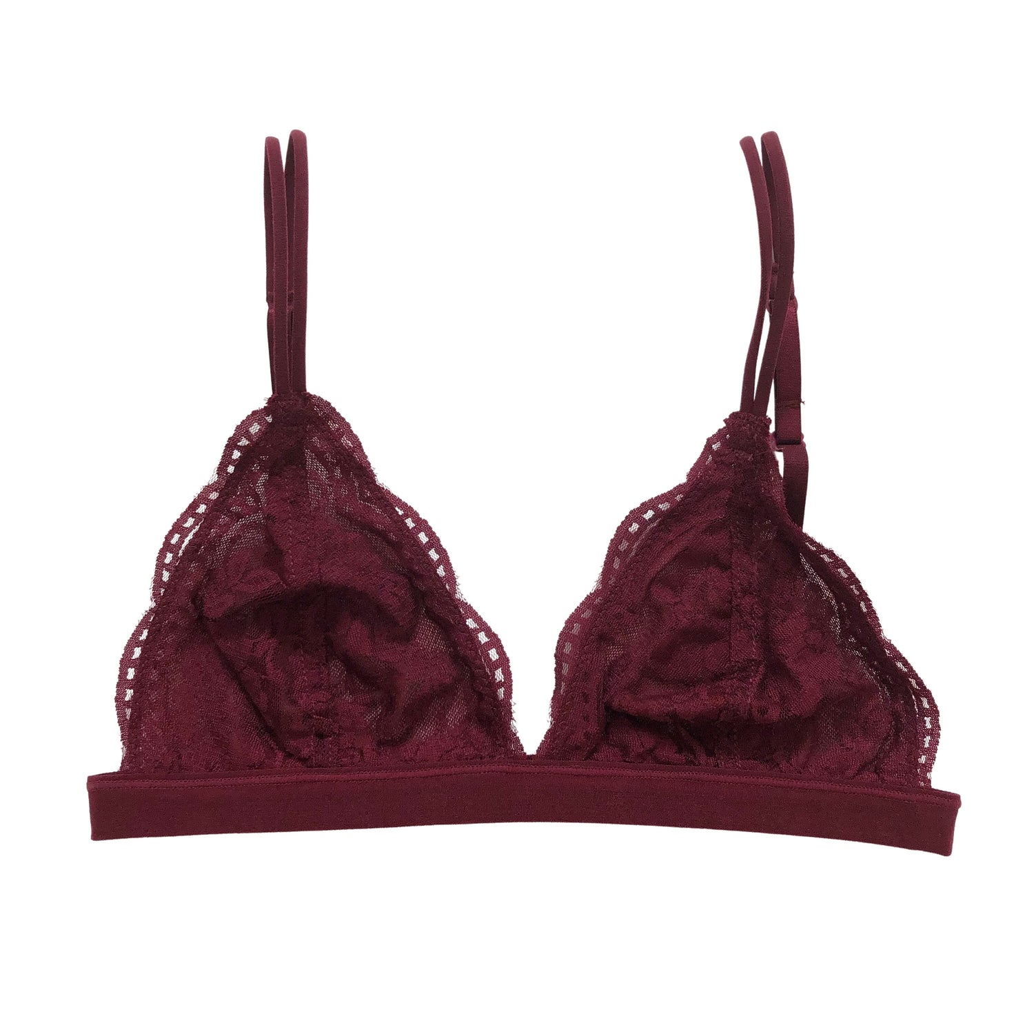 Maroon lace hot sale bralette