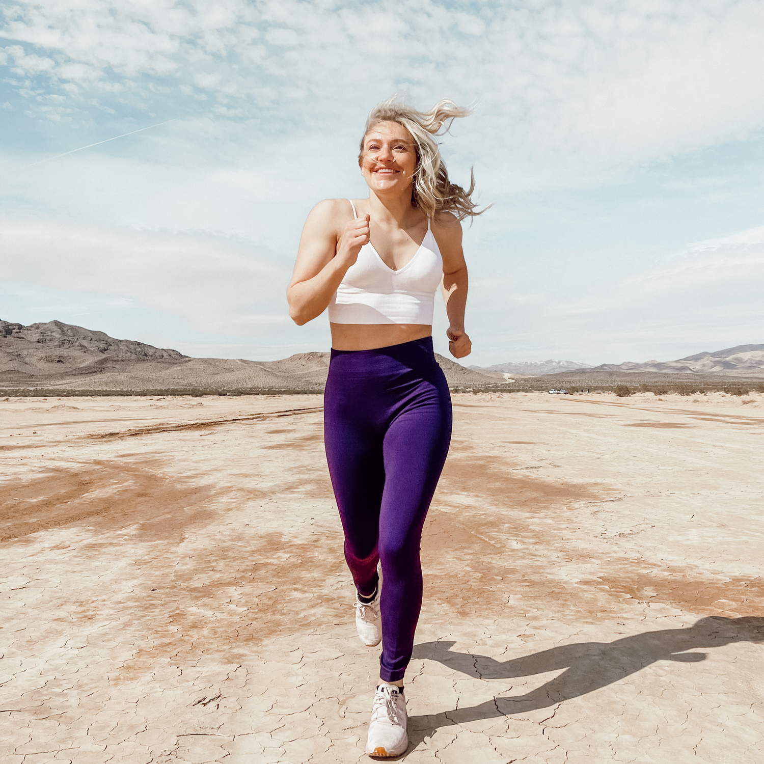 Fleece-Lined Purple Leggings