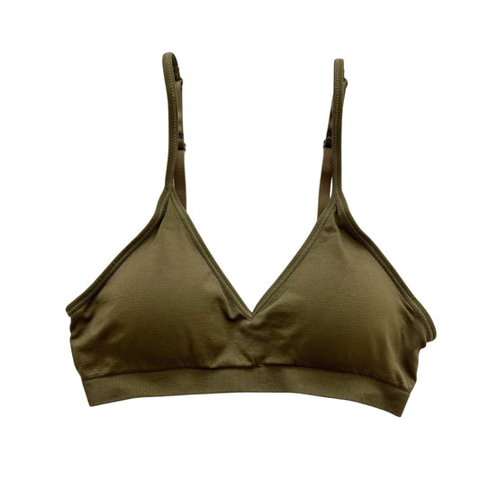 Olive Triangle Padded Bralette