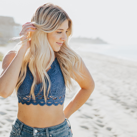 Royal Blue Crochet Bralette
