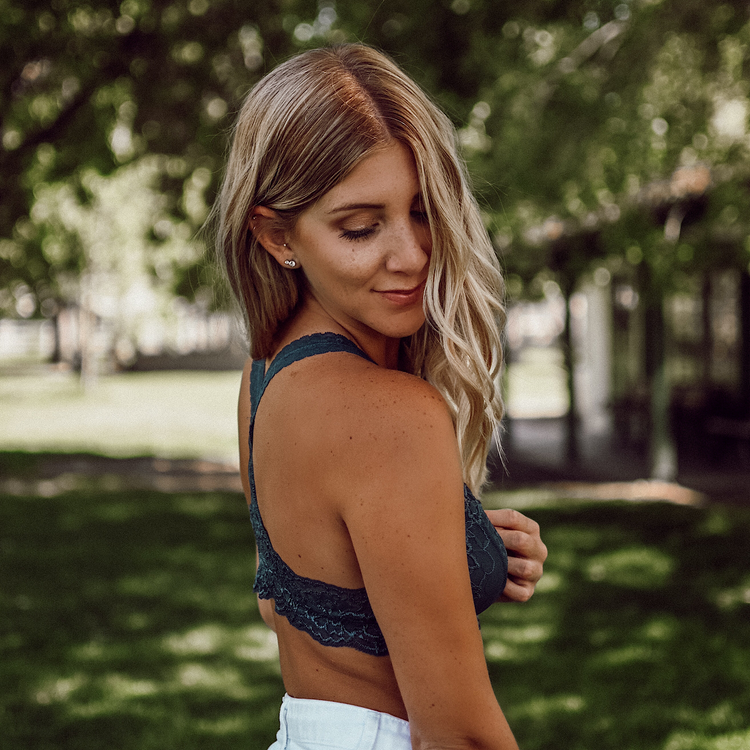 Navy Blue Racerback Bralette