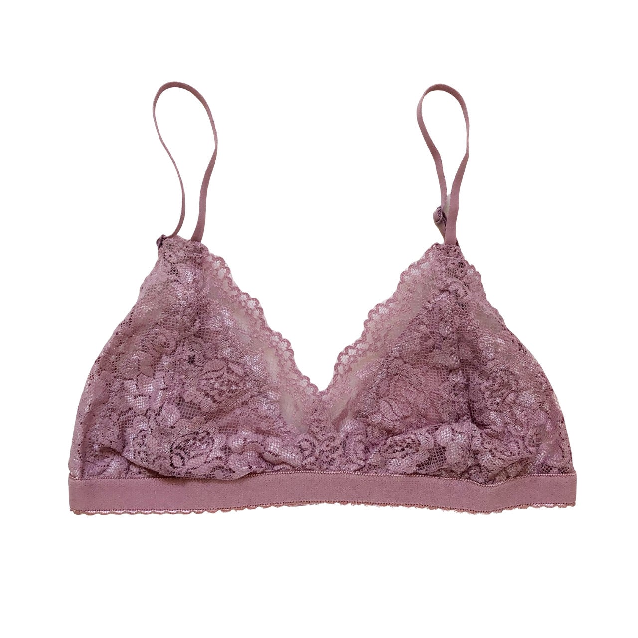 Mauve Lace Triangle Bralette - 1215 Clothing
