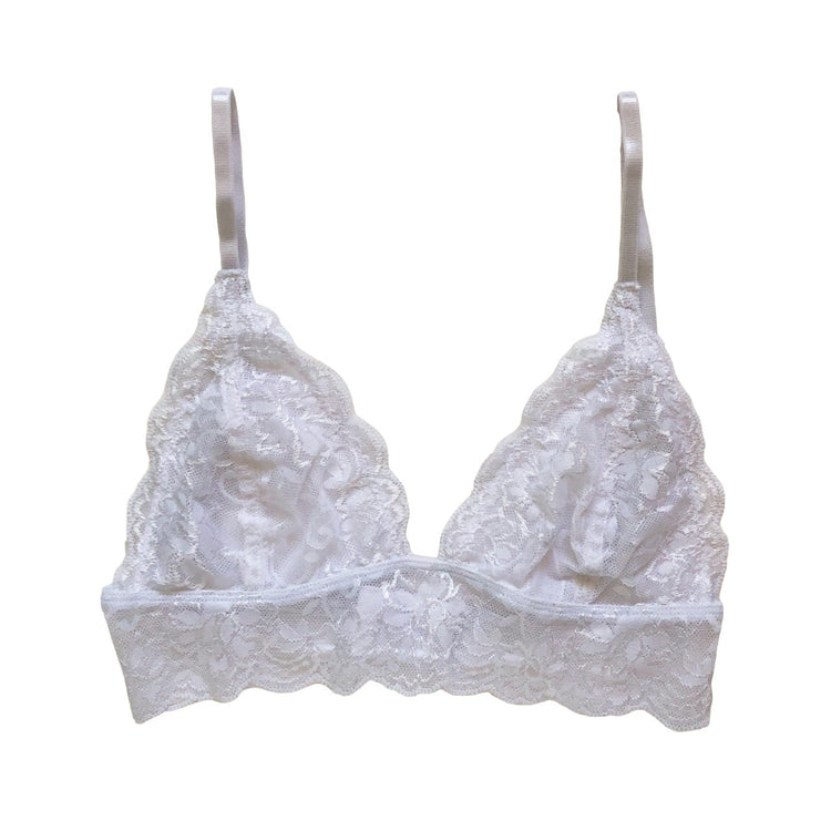 White Lace Scalloped Bralette - 1215 Clothing