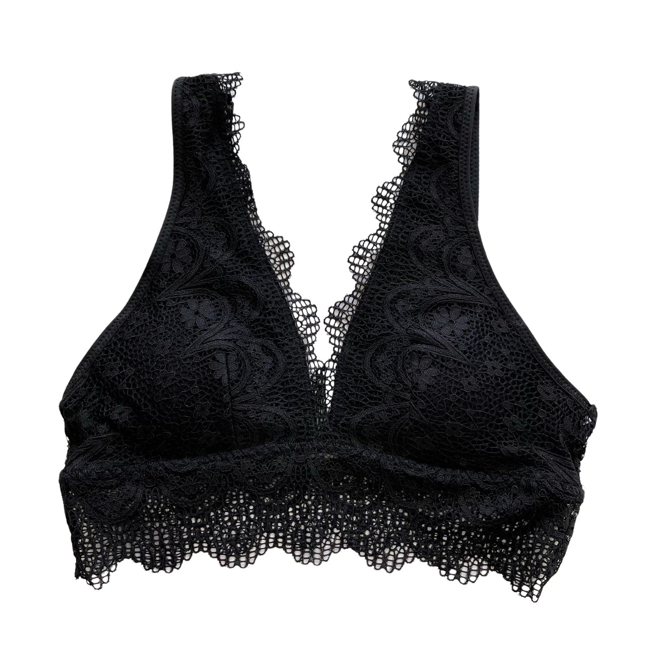 Black Plunge Bralette | Floral Lace Bralette | Lani + Kei