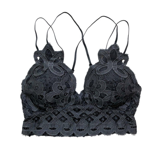 Charcoal Crochet Bralette - 1215 Clothing