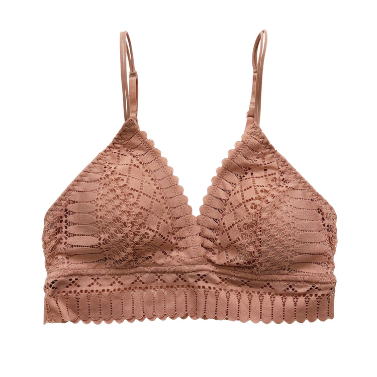 Limited Edition Rose Lace Longline Bralette - 1215 Clothing