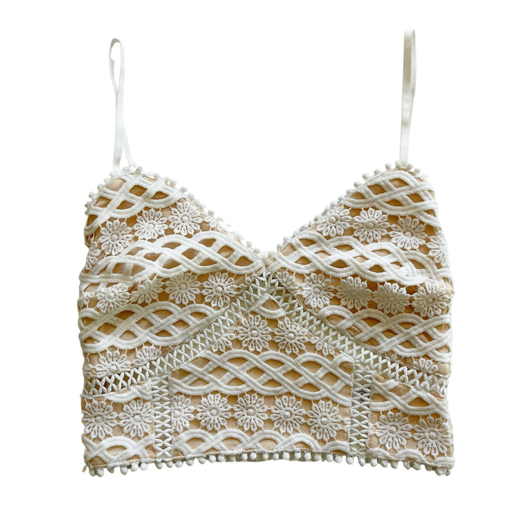 Cream Crochet Lace Bralette