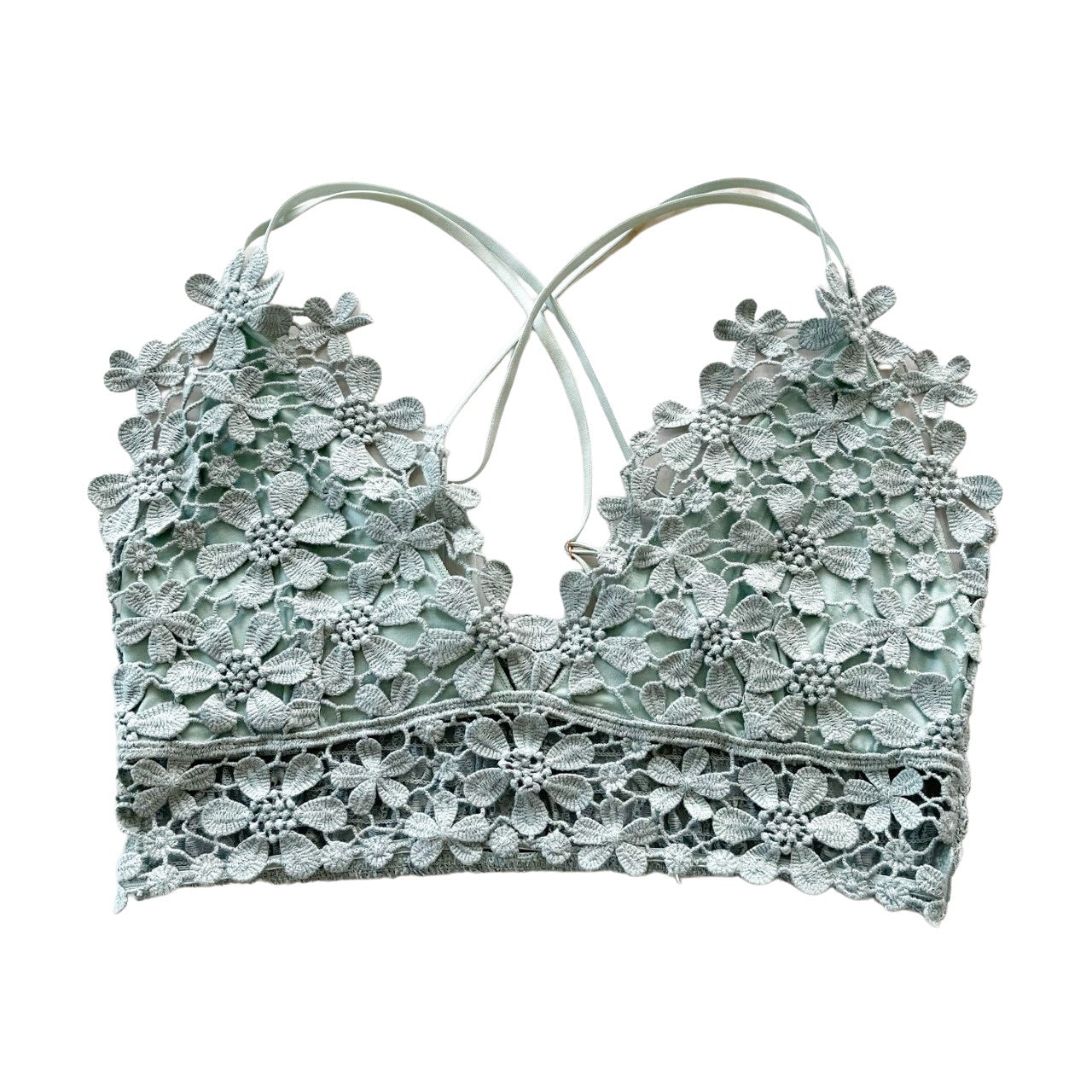 Sage Daisy Lace Bralette - 1215 Clothing