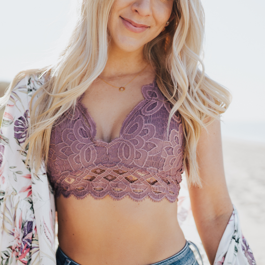Dusty Purple Crochet Bralette