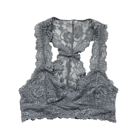 Light Grey Lace Racerback Bralette