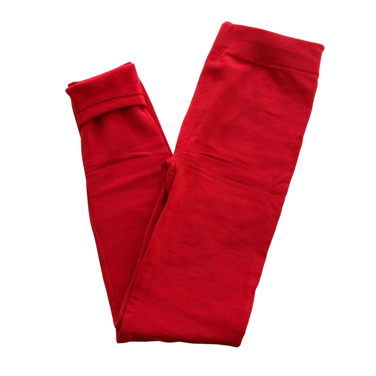 Red Fleece Lined Leggings