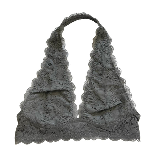 Grey Lace Halter Bralette