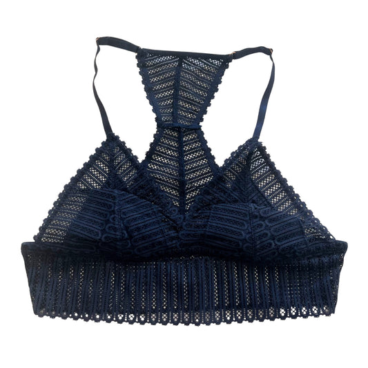 Navy Blue Lace Racerback Bralette