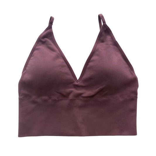Dark Mauve Seamless Longline Bralette