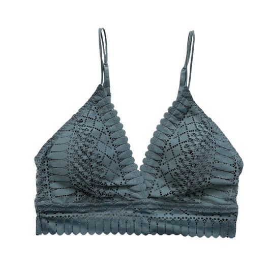 Bluestone Lace Longline Bralette
