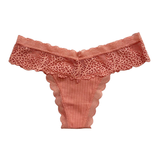 Coral Ribbed Panty